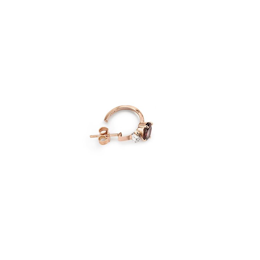 'Balance' hoop earring with tourmaline BALANCE | 1/2 OR XS TORMRS CT 0,02 AU9R